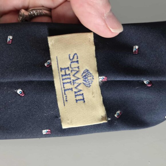 EUC Summit Hill Navy Blue Tie - Picture 3 of 5